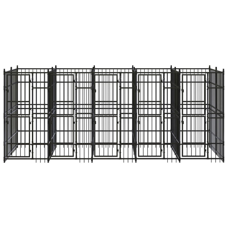 Outdoor Dog Kennel Steel 9.22 m²