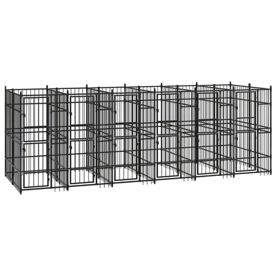 Outdoor Dog Kennel Steel 11.06 m²