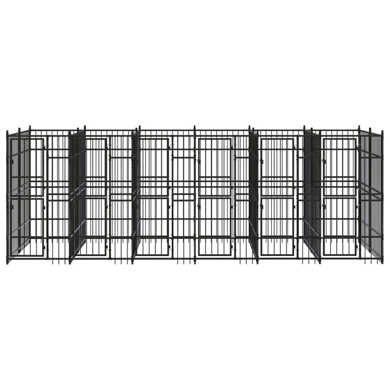 Outdoor Dog Kennel Steel 11.06 m²