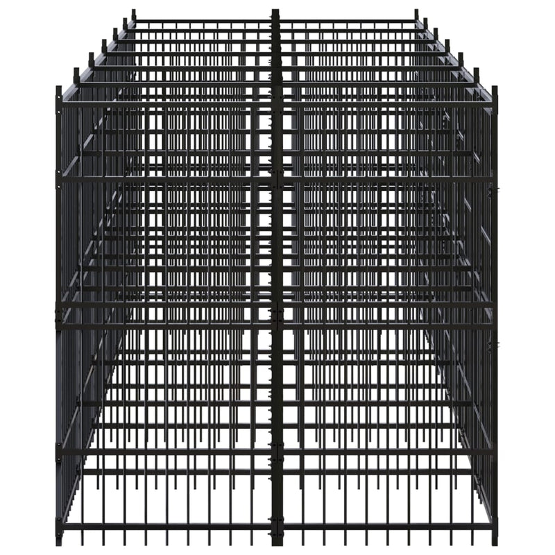 Outdoor Dog Kennel Steel 11.06 m²