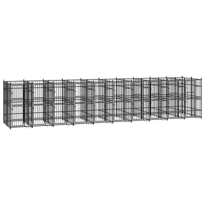 Outdoor Dog Kennel Steel 18.43 m²