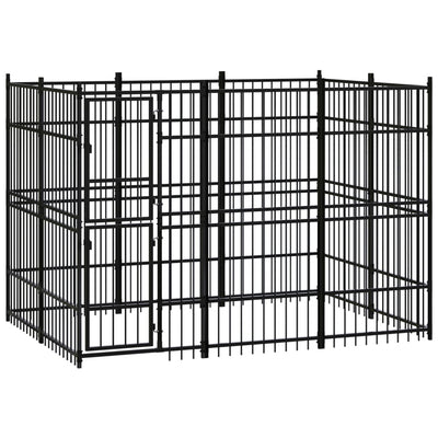 Outdoor Dog Kennel Steel 5.53 m²