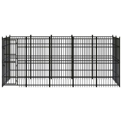 Outdoor Dog Kennel Steel 9.22 m²