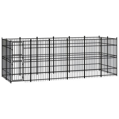 Outdoor Dog Kennel Steel 11.06 m²