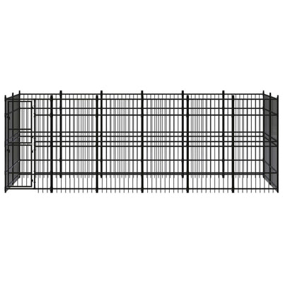 Outdoor Dog Kennel Steel 11.06 m²