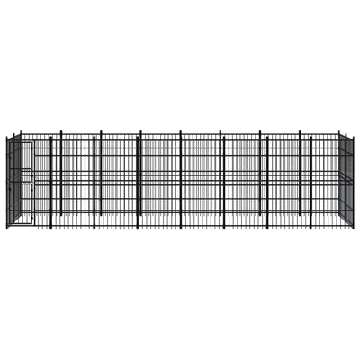 Outdoor Dog Kennel Steel 14.75 m²