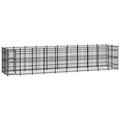 Outdoor Dog Kennel Steel 18.43 m²