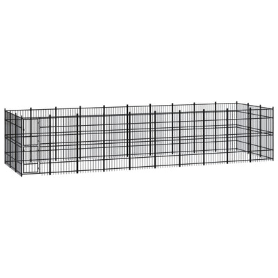 Outdoor Dog Kennel Steel 27.65 m²