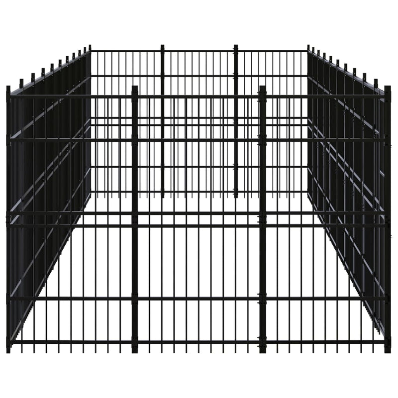 Outdoor Dog Kennel Steel 27.65 m²