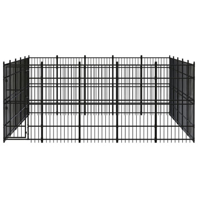 Outdoor Dog Kennel Steel 23.04 m²