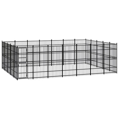 Outdoor Dog Kennel Steel 32.26 m²