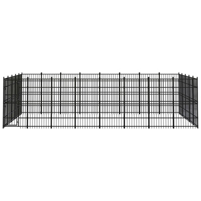 Outdoor Dog Kennel Steel 36.86 m²