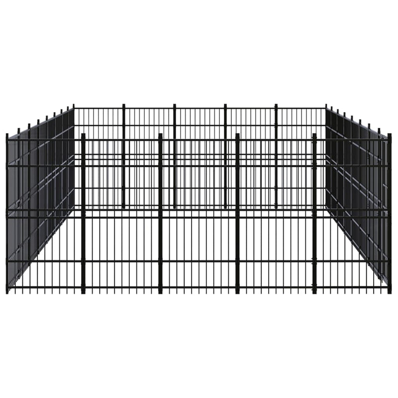 Outdoor Dog Kennel Steel 36.86 m²