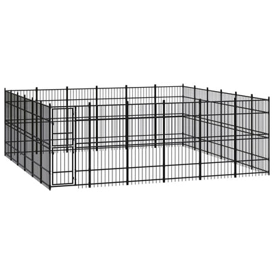 Outdoor Dog Kennel Steel 33.18 m²