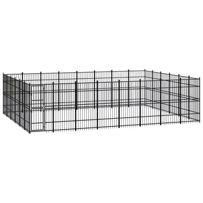 Outdoor Dog Kennel Steel 44.24 m²