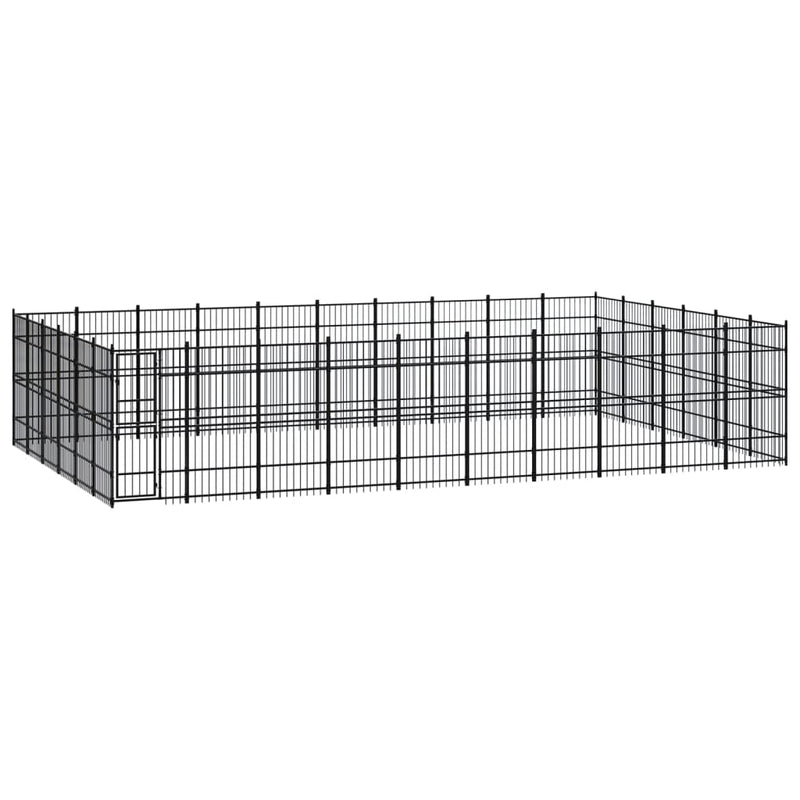 Outdoor Dog Kennel Steel 55.3 m²