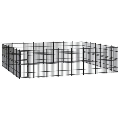 Outdoor Dog Kennel Steel 51.61 m²