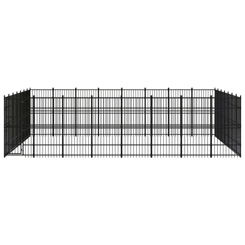 Outdoor Dog Kennel Steel 51.61 m²