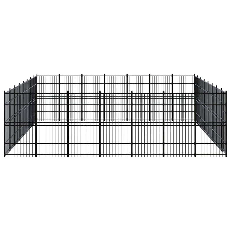 Outdoor Dog Kennel Steel 51.61 m²