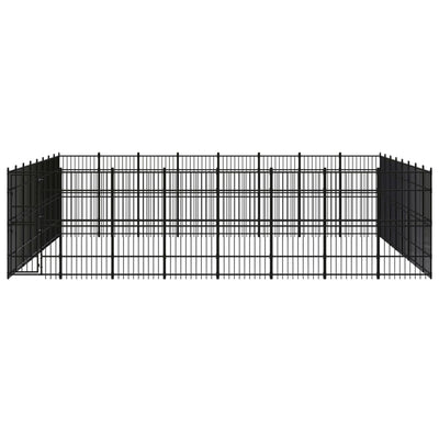 Outdoor Dog Kennel Steel 58.98 m²