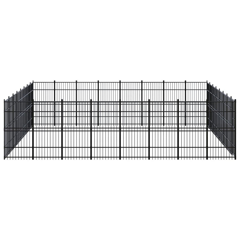 Outdoor Dog Kennel Steel 58.98 m²