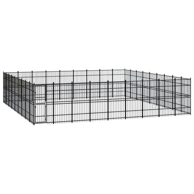 Outdoor Dog Kennel Steel 74.65 m²