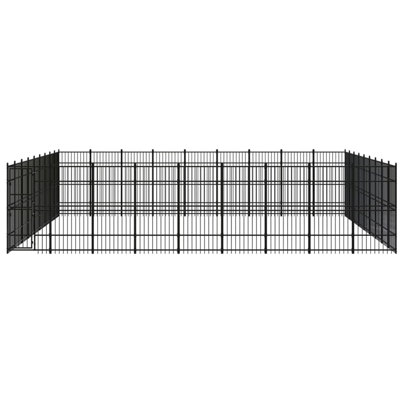 Outdoor Dog Kennel Steel 74.65 m²