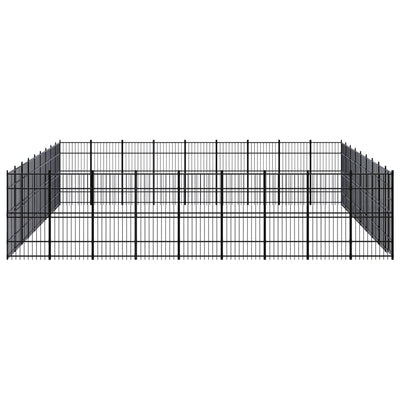 Outdoor Dog Kennel Steel 74.65 m²