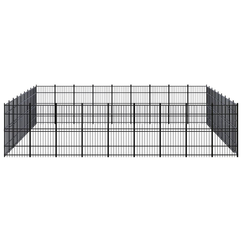 Outdoor Dog Kennel Steel 74.65 m²