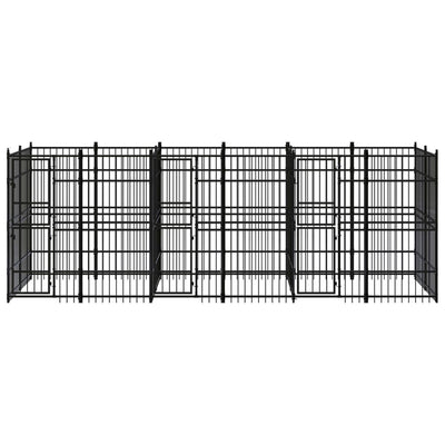 Outdoor Dog Kennel Steel 11.06 m²