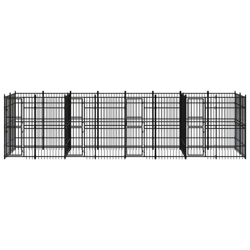 Outdoor Dog Kennel Steel 14.75 m²