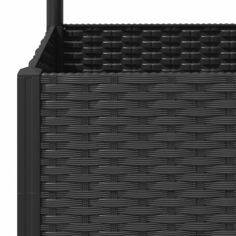 Garden Planter with Trellis Black 40x40x136 cm PP