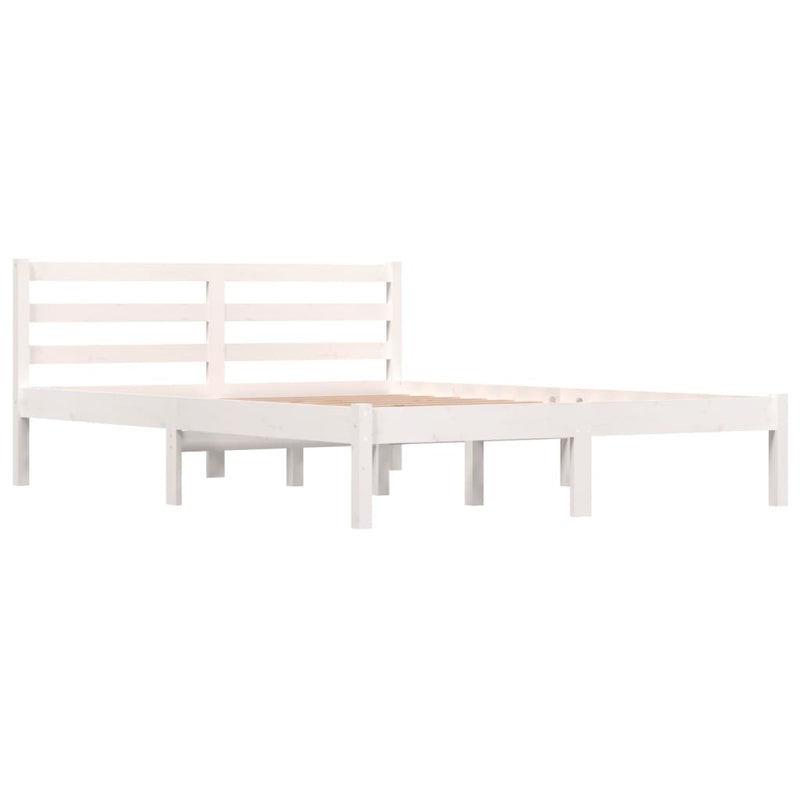 Bed Frame without Mattress White 135x190 cm