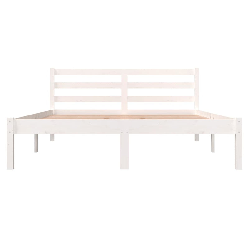 Bed Frame without Mattress White 135x190 cm