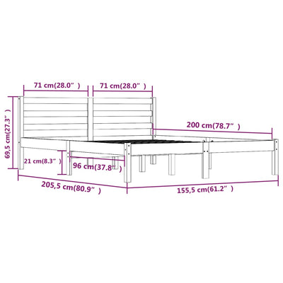 Bed Frame without Mattress 150x200 cm