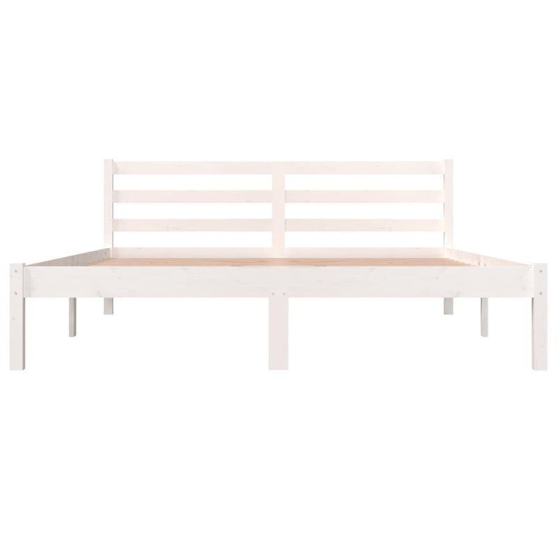 Bed Frame without Mattress White 150x200 cm