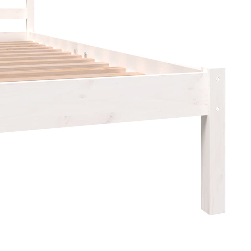 Bed Frame without Mattress White 150x200 cm