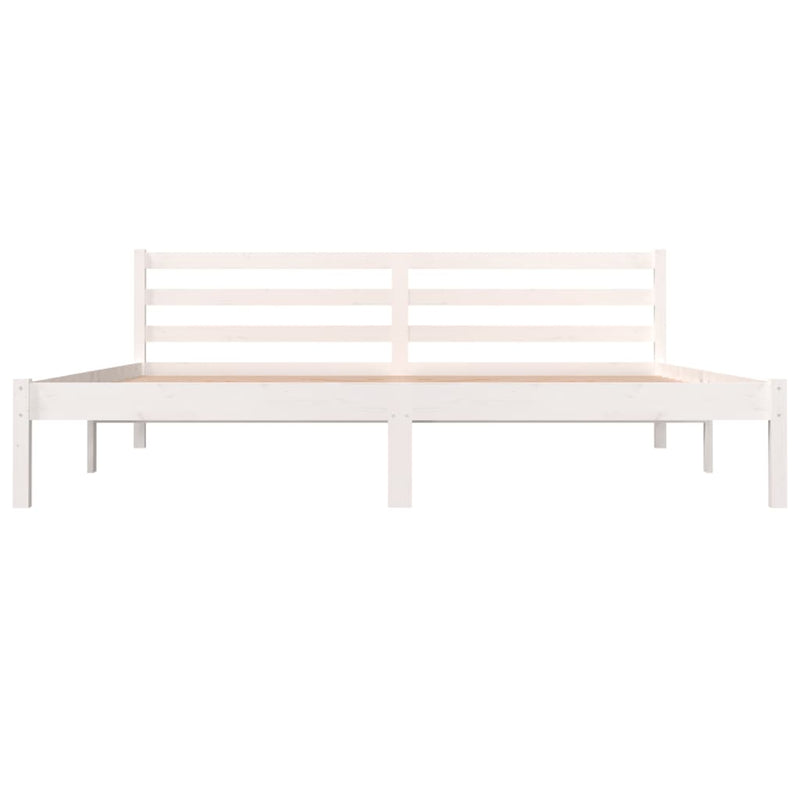 Bed Frame without Mattress White 183x203 cm King