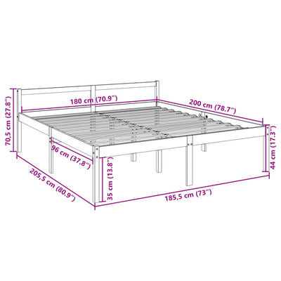 Senior Bed without Mattress 183x203 cm King