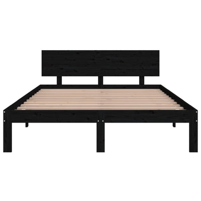 Bed Frame without Mattress Black 150x200 cm