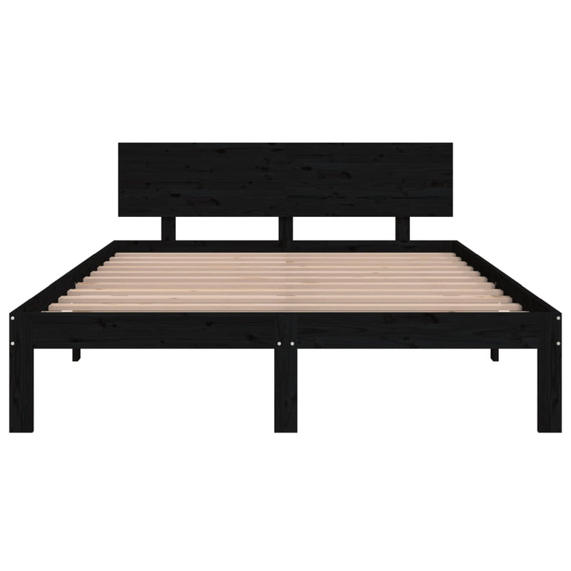 Bed Frame without Mattress Black 150x200 cm