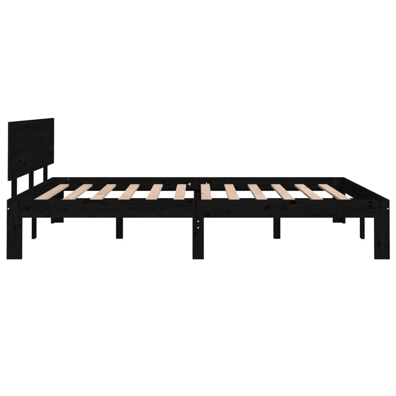 Bed Frame without Mattress Black 150x200 cm