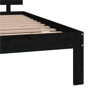 Bed Frame without Mattress Black 150x200 cm