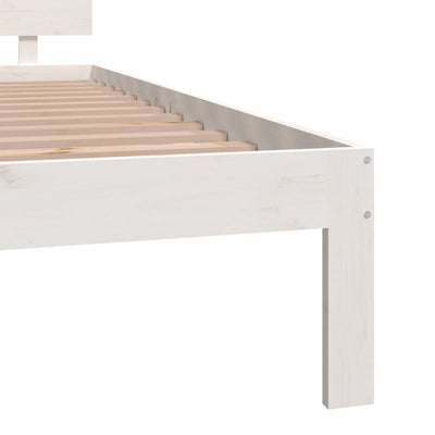 Bed Frame without Mattress White 183x203 cm King