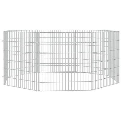 Free Range Animal Enclosure 8-Panel 54x60 cm Galvanised Iron