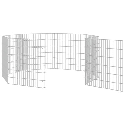 Free Range Animal Enclosure 8-Panel 54x60 cm Galvanised Iron