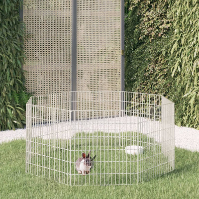 Free Range Animal Enclosure 8-Panel 54x60 cm Galvanised Iron