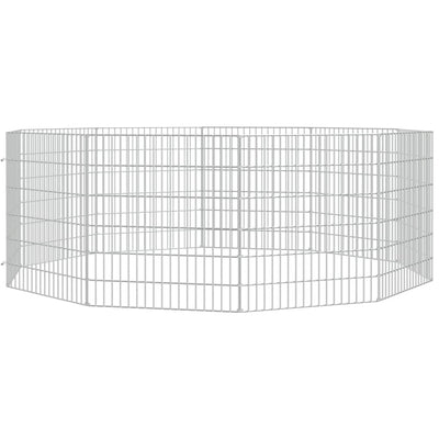 Free Range Animal Enclosure 10-Panel 54x60 cm Galvanised Iron