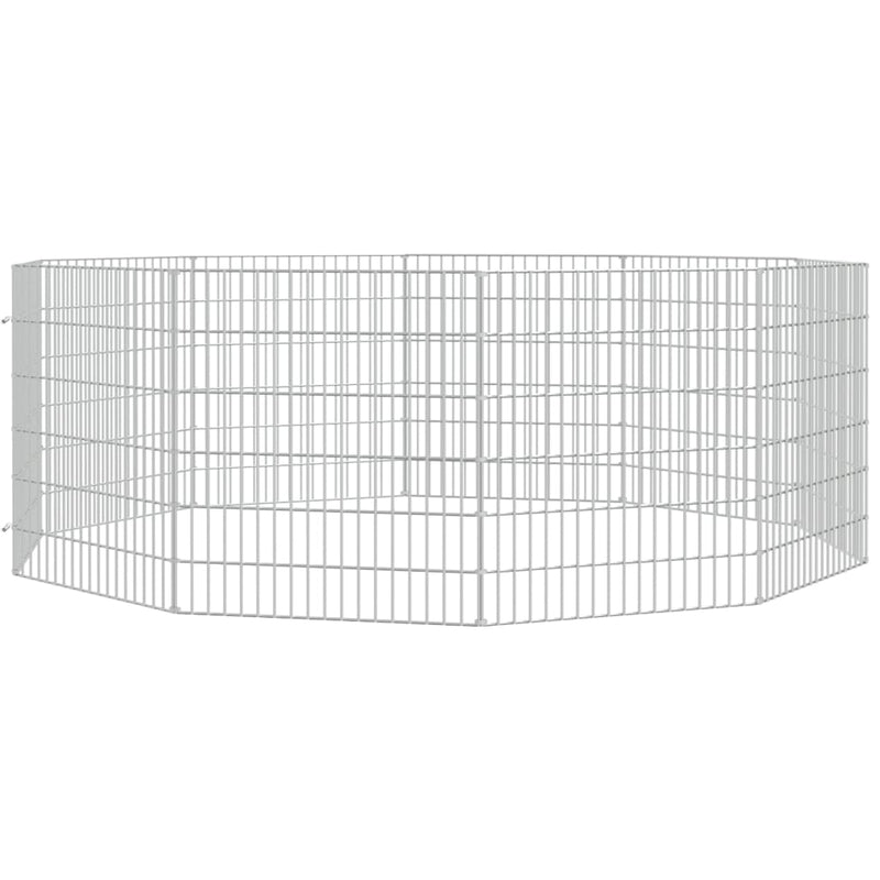 Free Range Animal Enclosure 10-Panel 54x60 cm Galvanised Iron