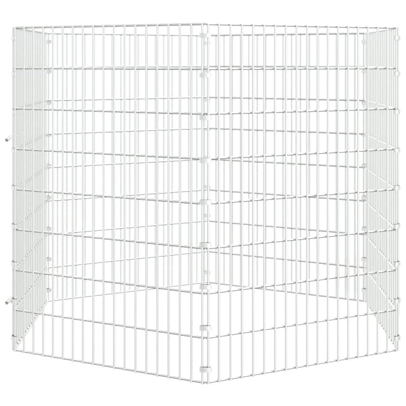 Free Range Animal Enclosure 6-Panel 54x80 cm Galvanised Iron